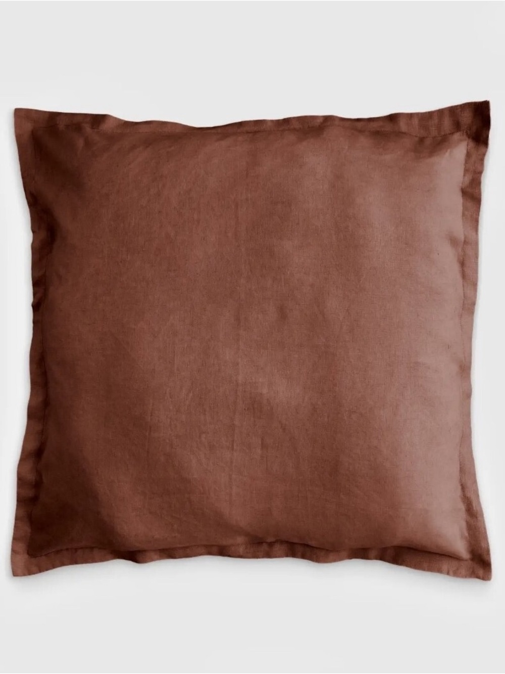 Quince Euro Sham 26x26 Brown 100% Linen